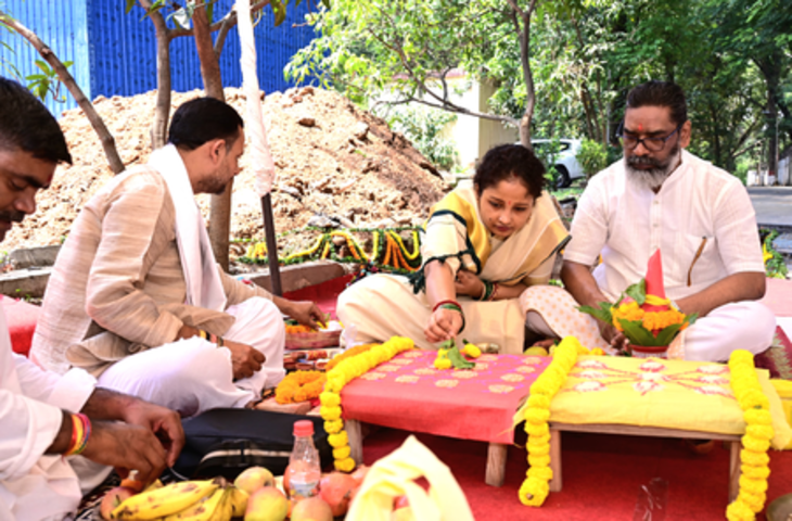 रांची में अत्याधुनिक सुविधाओं वाले नए सीएम आवास का काम शुरू, हेमंत सोरेन ने रखी आधारशिला