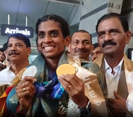 एशियन गेम्स में दो पदक जीतने के बाद एथलीट एम आर पूवम्मा को कर्नाटक सरकार से सम्मान की उम्मीद