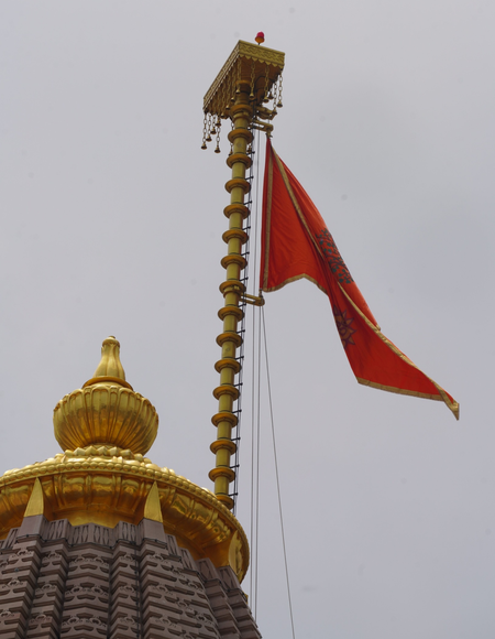 अयोध्या में श्रीराम मंदिर के शिखर पर बदला धर्मध्वज, विहंगम दृश्य ने मोहा मन