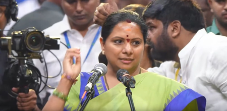 केसीआर की बेटी के. कविता ने नई पार्टी 'तेलंगाना राष्ट्र सेना' का किया शुभारंभ