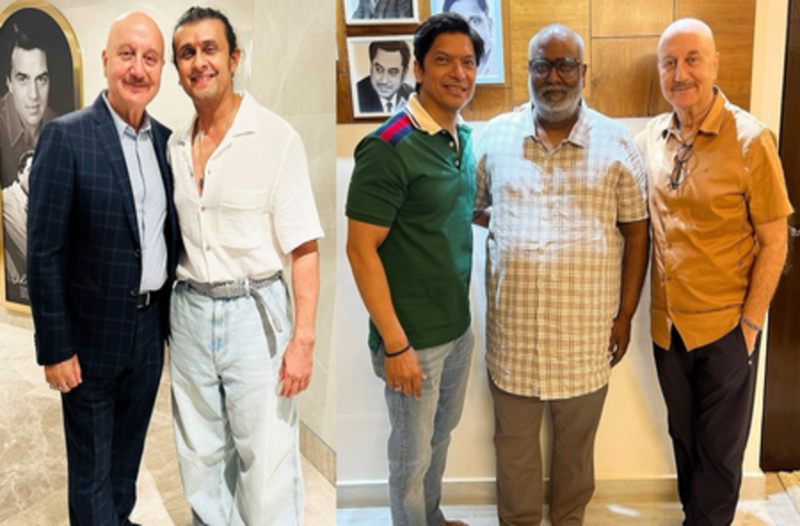 सोनू निगम से एमएम कीरावनी तक : अनुपम खेर ने 'तन्वी द ग्रेट' की म्यूजिक टीम से कराई मुलाकात