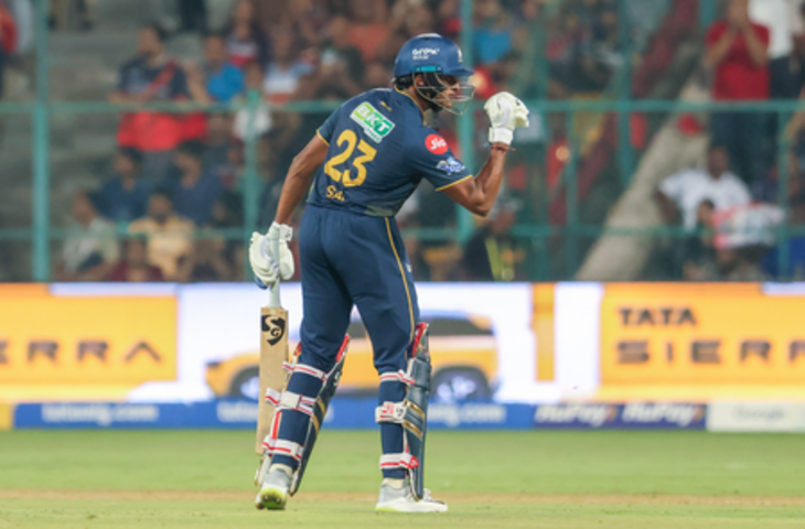 आईपीएल 2026 : सुदर्शन की शतकीय पारी, आरसीबी के खिलाफ जीटी ने 3 विकेट खोकर बनाए 205 रन