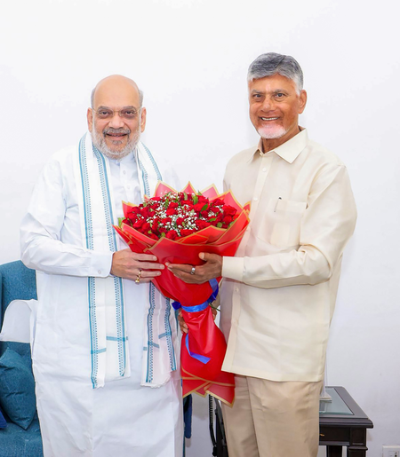 चंद्रबाबू नायडू ने गृह मंत्री अमित शाह से मुलाकात की, आंध्र प्रदेश के लिए धनराशि की मांग की