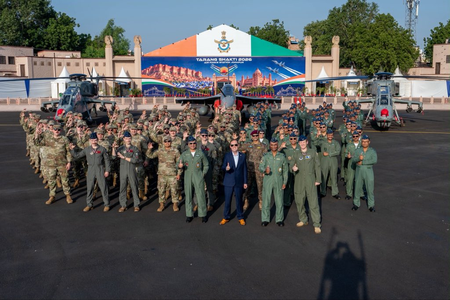राजस्थान के जोधपुर में 'तरंग शक्ति 2026' युद्धाभ्यास शुरू, अमेरिकी वायु शक्ति पहुंची जोधपुर: सर्जियो गोर