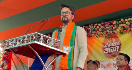 बंगाल की अस्मिता बचाने के लिए टीएमसी सरकार का जाना जरूरी: अनुराग ठाकुर