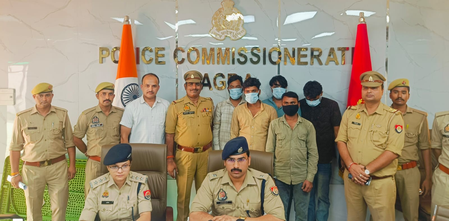 आगरा में चांदी चोरी करने वाले अंतर्राज्यीय गैंग का पर्दाफाश, 5 गिरफ्तार; 16 किलो चांदी और 2 लग्जरी कारें बरामद
