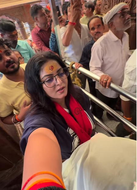 भक्ति में डूबीं अंजना सिंह, ओंकारेश्वर में लगाए भोलेनाथ के जयकारे