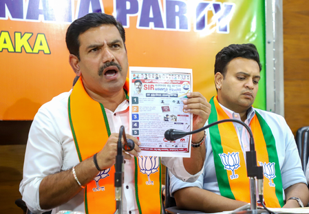 कर्नाटक भाजपा ने कांग्रेस सरकार पर एसआईआर में अनियमितताओं का आरोप लगाया