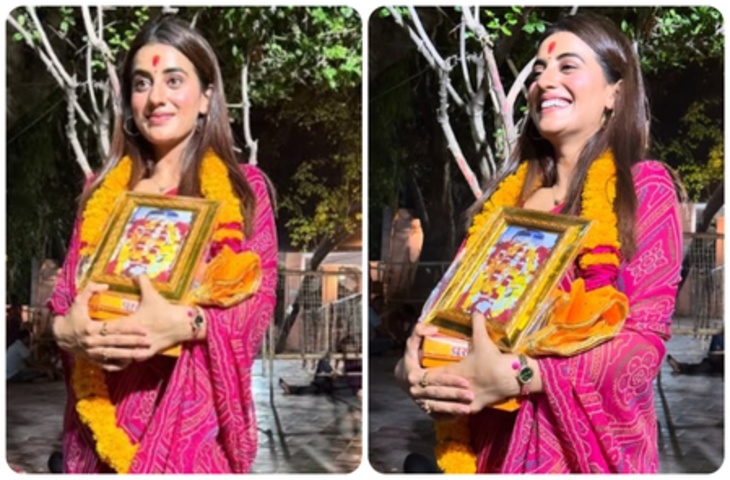 दतिया पहुंची अक्षरा सिंह ने किए राजसत्ता की देवी मां पीतांबरा के दर्शन