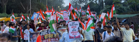 झारखंडः जेएसएससी-सीजीएल रद्द करने के विरोध में चयनित अभ्यर्थियों ने निकाली तिरंगा यात्रा, फैसला वापस लेने की मांग