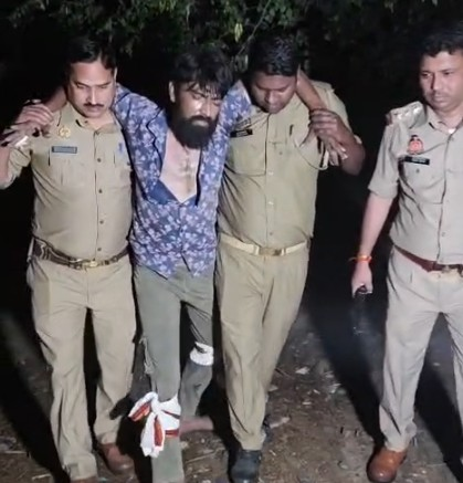 बरेली में पुलिस ने शातिर बदमाश के दोनों पैरों में गोली मारकर किया गिरफ्तार