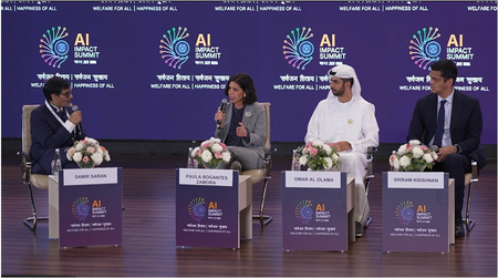 भारत एआई इम्पैक्ट शिखर सम्मेलन 2026 में वैश्विक नेताओं ने एआई पर विस्तार से की चर्चा