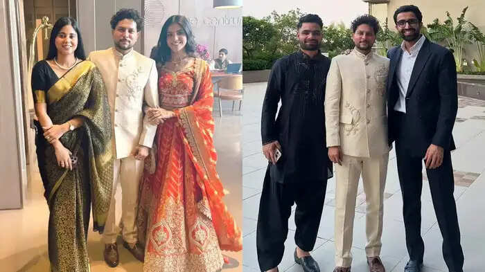 कुलदीप यादव की सगाई में अपनी होने वाली दुल्हनिया प्रिया सरोज के साथ रिंकू सिंह भी पहुंचे, दोनों की जोडी ने लूट ली सारी महफिल