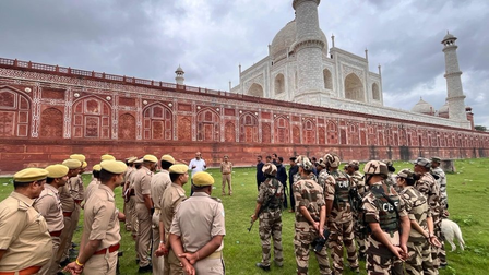 ताजमहल की सुरक्षा को लेकर बड़ी मॉक ड्रिल, आतंकी हमले की स्थिति से निपटने का हुआ अभ्यास