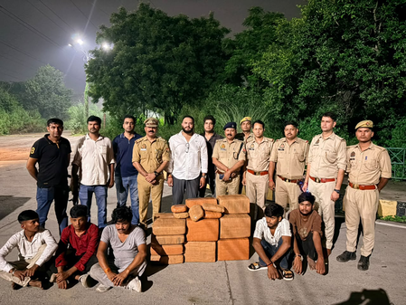 नोएडा एसटीएफ ने किया अंतरराज्यीय तस्करी गिरोह का भंडाफोड़, 150 किलो गांजा बरामद