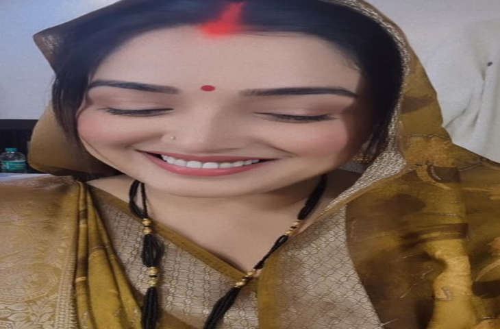 आम्रपाली दुबे का खास अवतार, 'बहुरानी' के रोल में दिखीं अभिनेत्री