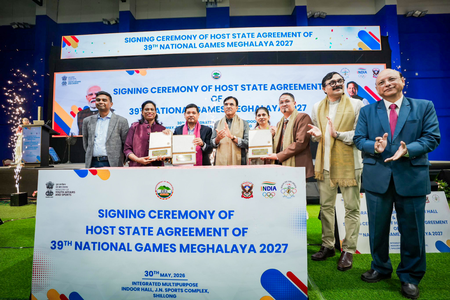 मेघालय 39वें राष्ट्रीय खेल 2027 की मेजबानी करेगा, सीएम संगमा ने मेजबान राज्य समझौते पर हस्ताक्षर किए