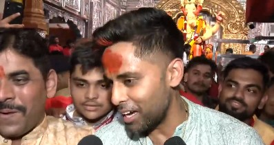लालबागचा राजा का दर्शन करने पहुंचे सूर्यकुमार यादव, कहा- यहां हर मनोकामना पूरी होती है