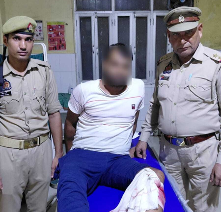 फिरोजाबाद में पुलिस से मुठभेड़ में एक बदमाश घायल, साथी भी गिरफ्तार