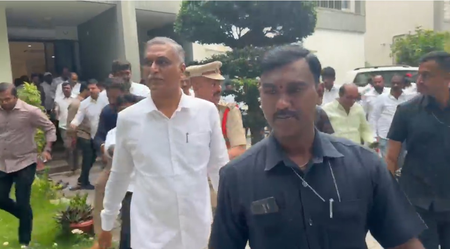 बीआरएस नेता हरीश राव नजरबंद, उन्हें टीआईएमएस जाने से रोका गया