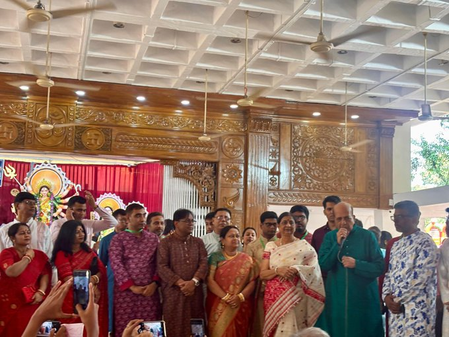बांग्लादेश: दुर्गा पूजा उत्सव में शामिल हुए भारतीय उच्चायुक्त, दीं शुभकामनाएं