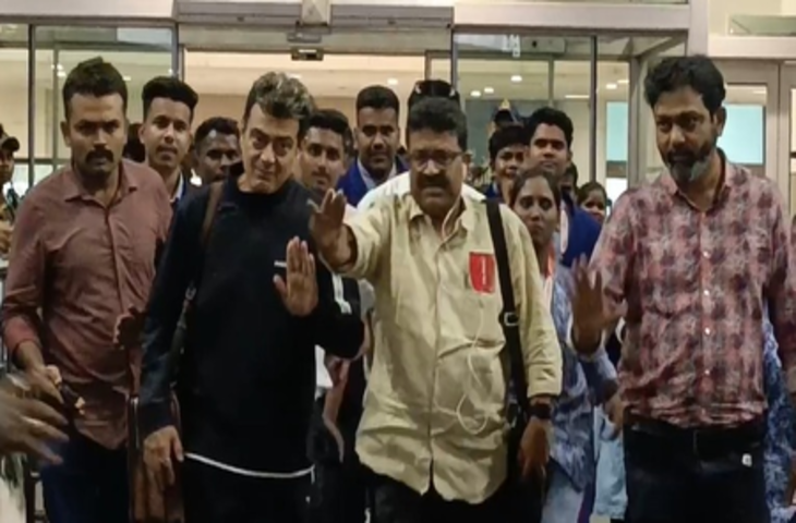 पद्म भूषण मिलने के बाद चेन्नई लौटे एक्टर अजित कुमार का फैंस ने गर्मजोशी से किया स्वागत