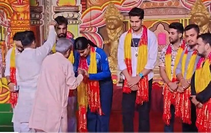 एशियन गेम्स 2026 में स्वर्ण पदक जीतने वाली हॉकी और कबड्डी टीमों के सदस्य गौरव और शिल्पी हुए सम्मानित