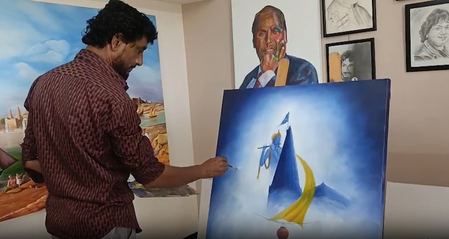 जन्माष्टमी पर गुजरात के मुस्लिम आर्टिस्ट ने बनाईं भगवान कृष्ण की अनोखी ऑयल पेंटिंग, बोले- 'द्वारका से है दिल का नाता'