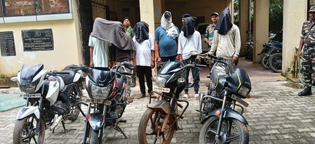 रांची के सदर अस्पताल परिसर से बाइक चोर गिरोह का पर्दाफाश, 7 आरोपी गिरफ्तार और 4 बाइक बरामद