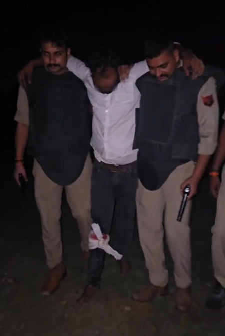 आजमगढ़: शादी समारोह में युवक की हत्या का मुख्य आरोपी पुलिस मुठभेड़ के बाद गिरफ्तार