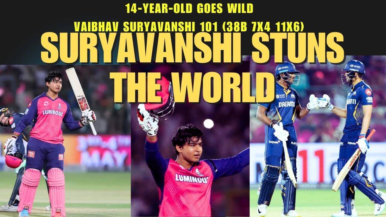 GT vs RR Highlights:वैभव सूर्यवंशी ने ऐतिहासिक शतक से एक दो नहीं लगा दी रिकार्डस की झडी, रिकॉर्ड बुक तहस-नहस कर दिया