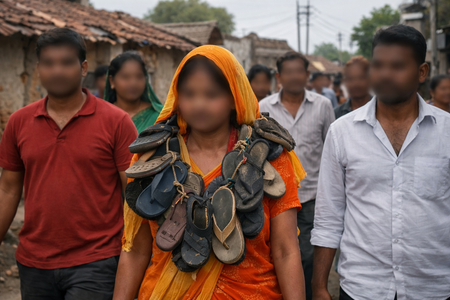 मध्य प्रदेश: उज्जैन के एक गांव में महिला को जूतों की माला पहनाकर घुमाया गया, छह गिरफ्तार
