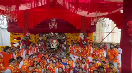 हैदराबाद : भाग्यलक्ष्मी मंदिर में अष्टमी पर मराठी ढोल-ताशा वादन सेवा ने खींचा लोगों का ध्यान