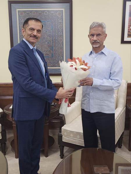 विदेश मंत्री जयशंकर ने बिमल पटेल से की मुलाकात, आईटीएलओएस के जज चुने जाने की दी बधाई