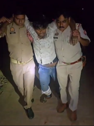 यूपी के इटावा में मुठभेड़ के बाद बच्ची से यौन शोषण का आरोपी गिरफ्तार