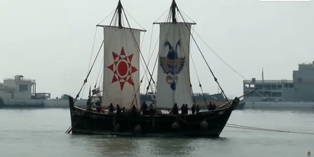 पारंपरिक स्टिच्ड तरीके से निर्मित जहाज ‘कौंडिन्य’ ने पूरी की पहली विदेशी यात्रा