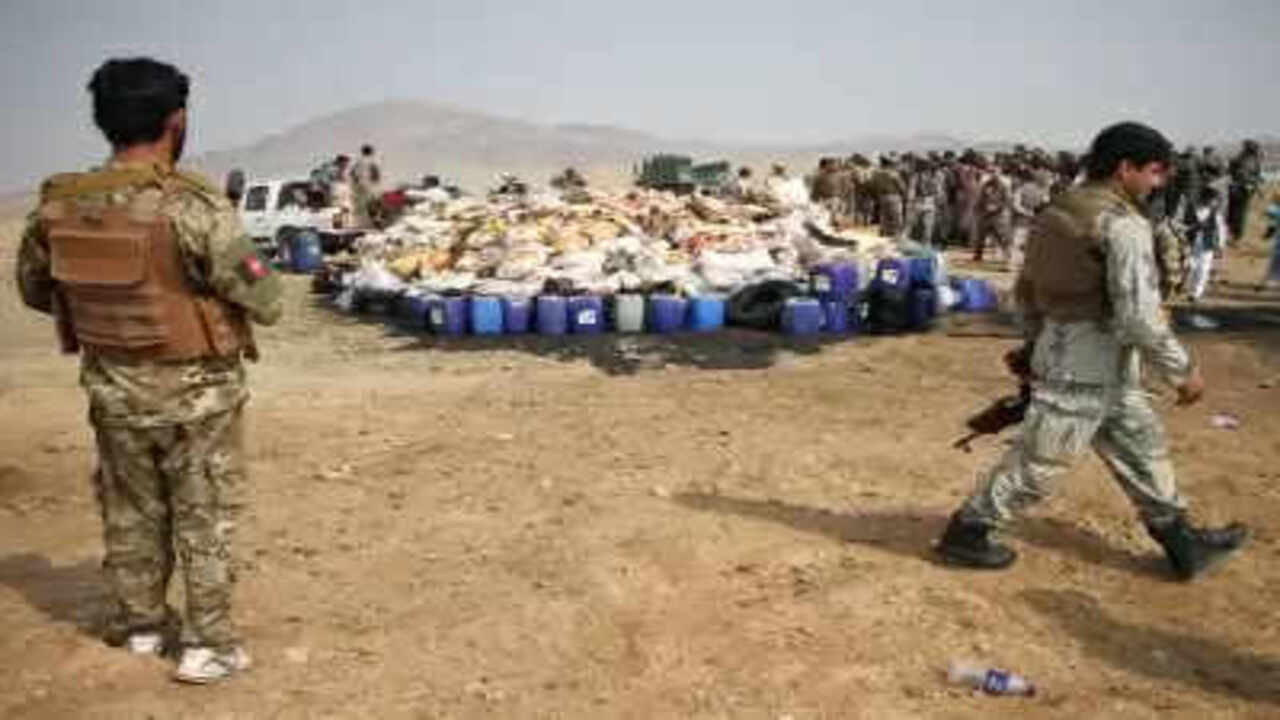 अफगानिस्तान में ड्रग्स तस्करी पर बड़ी कार्रवाई; 60 किलो नशीला पदार्थ जब्त, दो गिरफ्तार