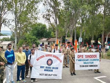 जम्मू-कश्मीर: नौशेरा में ऑपरेशन सिंदूर की पहली वर्षगांठ के उपलक्ष्य में नशा मुक्ति अभियान चलाया गया