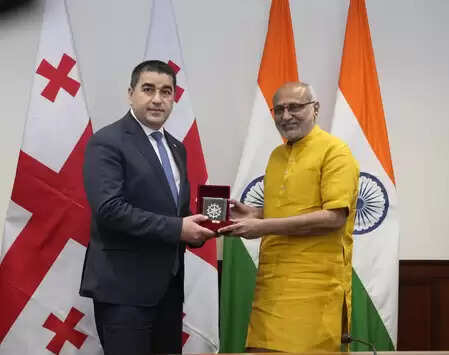 उपराष्ट्रपति सीपी राधाकृष्णन ने जॉर्जिया के संसदीय प्रतिनिधिमंडल से की मुलाकात