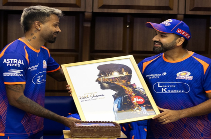 'आप हमारी टीम की सबसे बड़ी प्रेरणा हैं', एमआई के साथ 15 साल पूरे करने पर रोहित शर्मा को हार्दिक ने दी बधाई