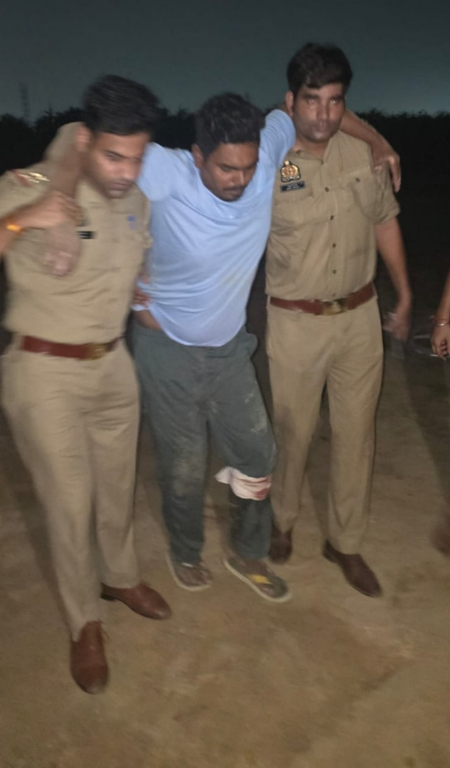 गाजियाबाद में पुलिस मुठभेड़, चेन स्नैचिंग का आरोपी पैर में गोली लगने से घायल, साथी फरार