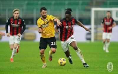 Serie A : यूडिनीज ने एसी मिलान को 1-1 से ड्रॉ पर रोका