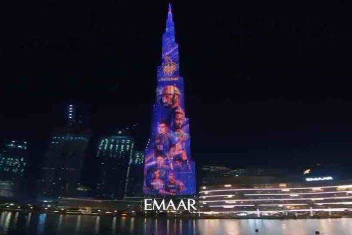 आईपीएल 2020 केकेआर बनाम एमआई: बुर्ज खलीफा केकेआर रंगों में रोशनी करता है