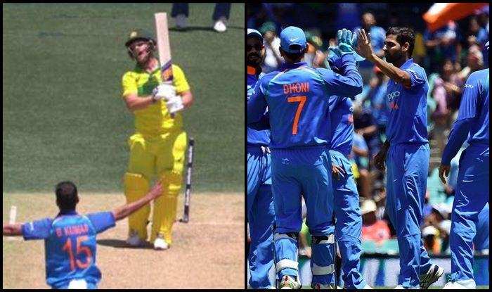 AUS VS IND: भुवी की इस गेंद से फिंच हुए नाराज और अगली गेंद पर गंवा बैठे विकेट