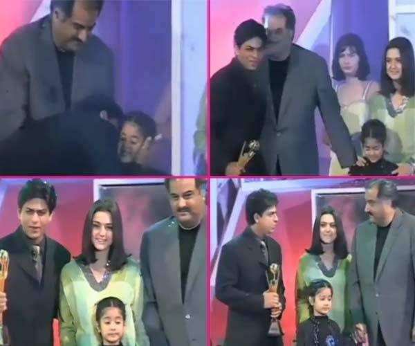 अपने नन्हें हाथों से शाहरूख खान को अवॉर्ड दे रहीं जाह्नवी कपूर, देंखे तस्वीर