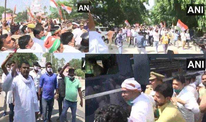 किसान बिल के खिलाफ उप्र में कांग्रेस का प्रदर्शन, प्रदेश अध्यक्ष Lallu गिरफ्तार