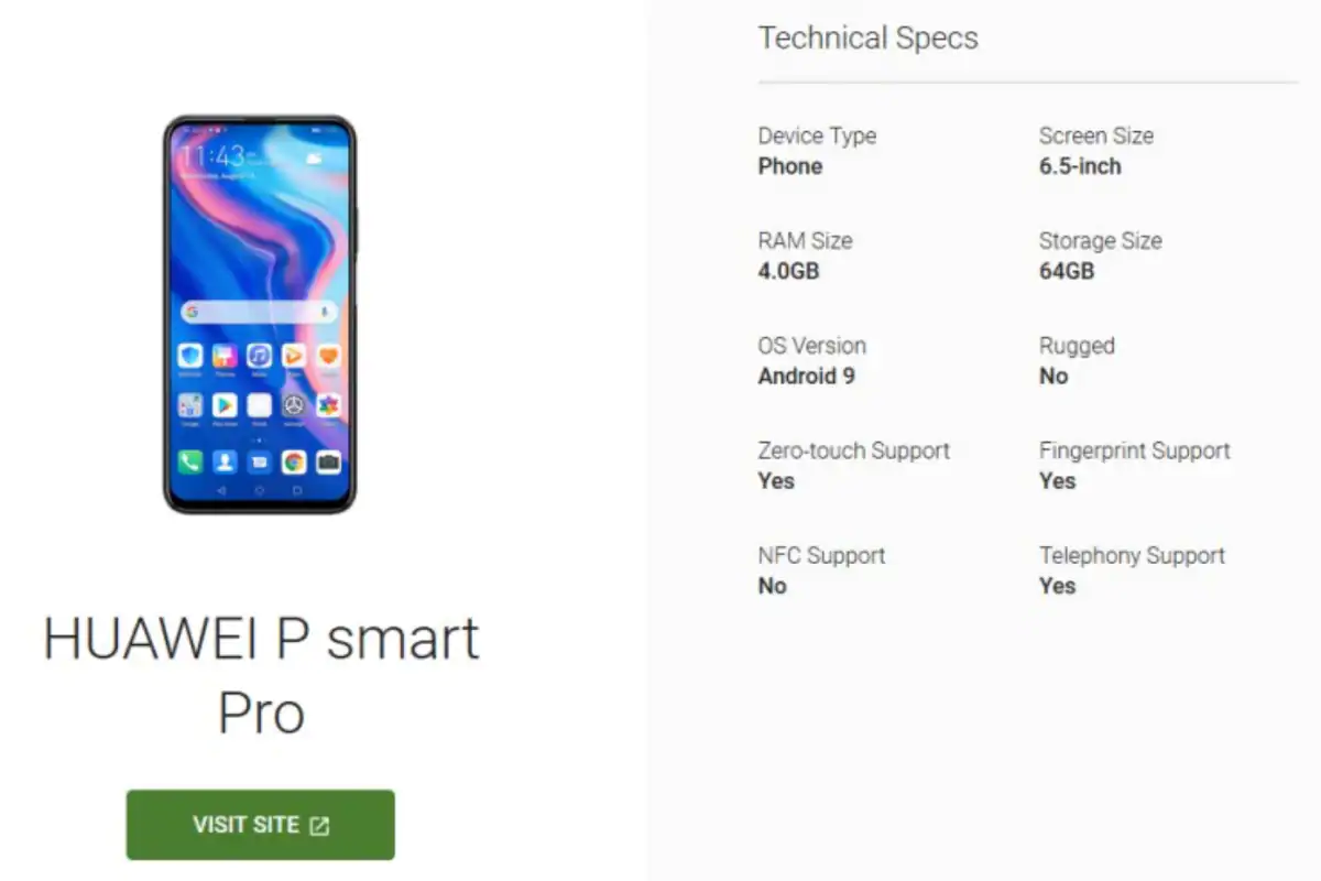 Huawei P Smart Pro स्मार्टफोन का लीक सामने आया