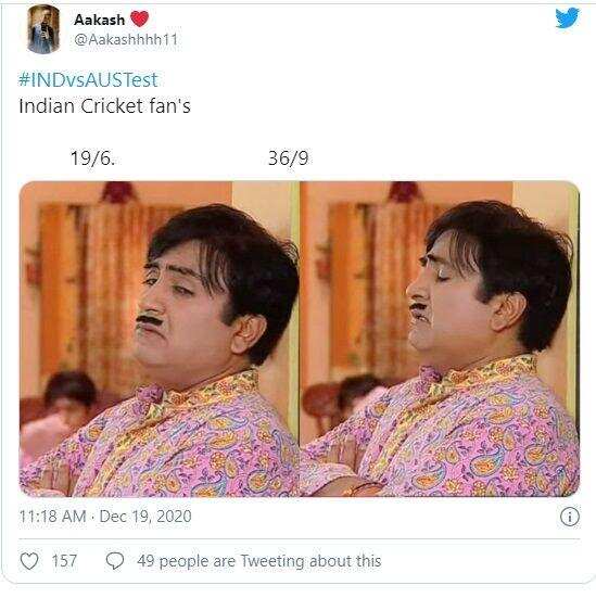 TEST का सबसे छोटा स्कोर बनाने बाद Team India का उड़ा मजाक, वीरेंद्र सहवाग  ने भी किया कमेंट