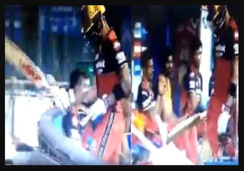IPL 2021:आउट होने  के बाद Virat Kohli ने गुस्से में आकर की तोड़फोड़, वायरल हुआ VIDEO