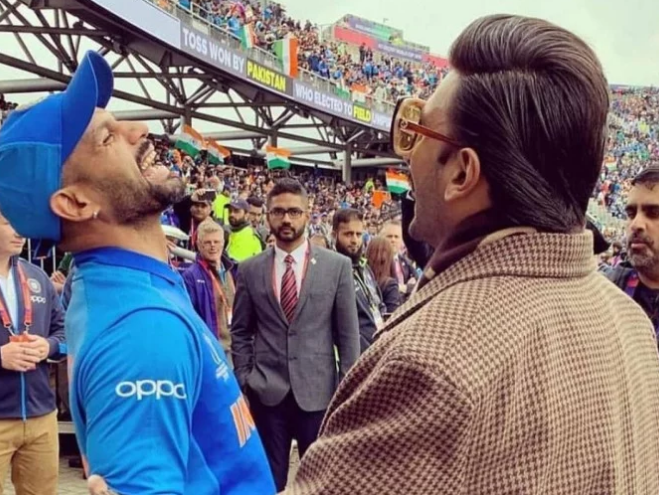 रणवीर ने की भारतीय क्रिक्रेट खिलाड़ियो से मुलाकात, की तारीफें